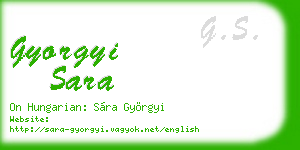 gyorgyi sara business card