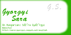 gyorgyi sara business card